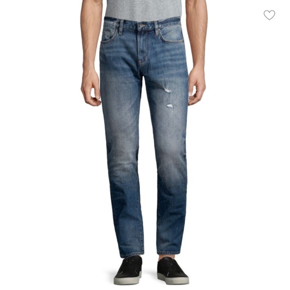 John Varvatos Bowery Slim Straight Jeans in Rain Blue Size 29